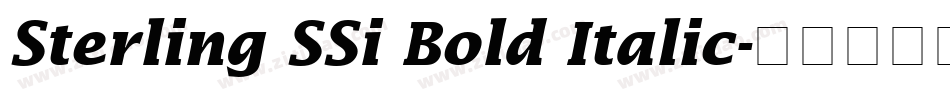 Sterling SSi Bold Italic字体转换